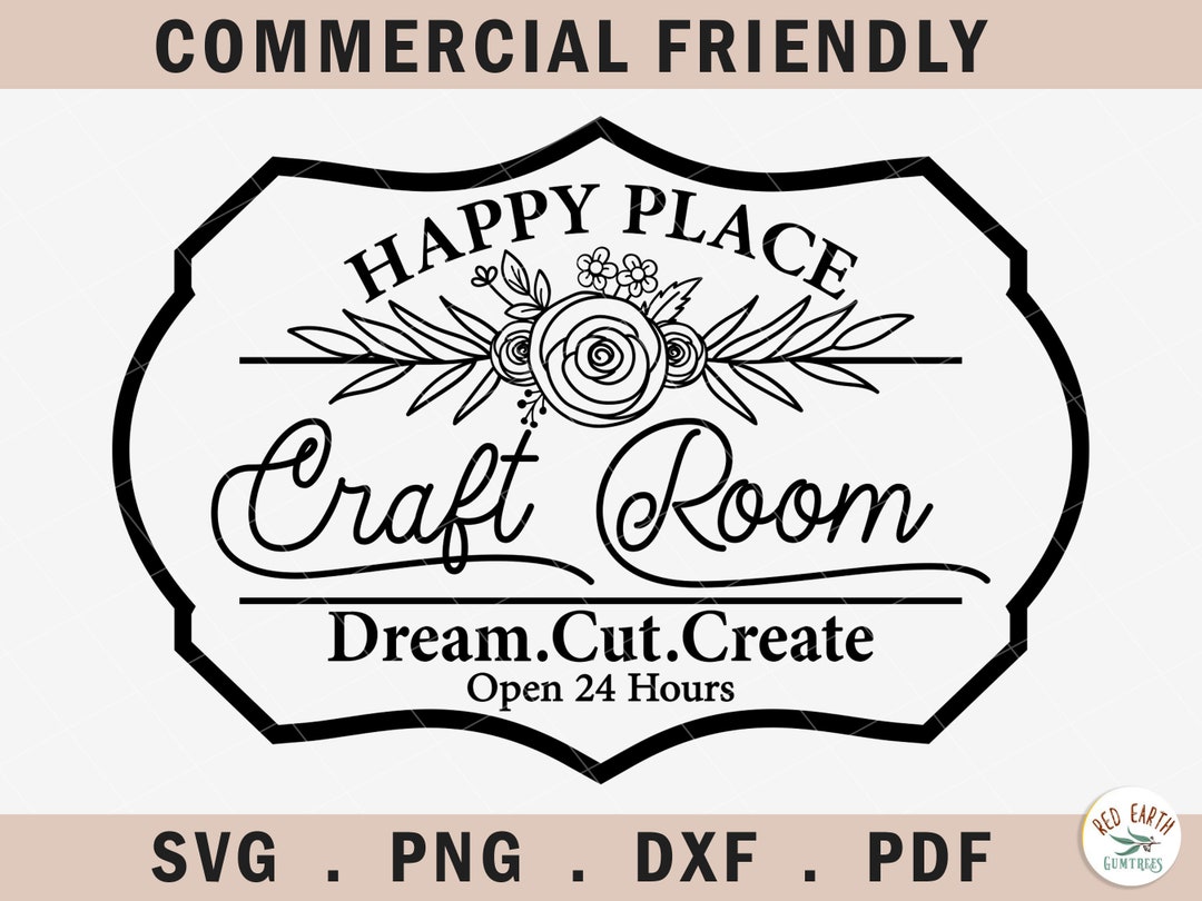 Craftroom Sign Making Decal, Farmhouse Craft Room Door Frame Decal Svg ...