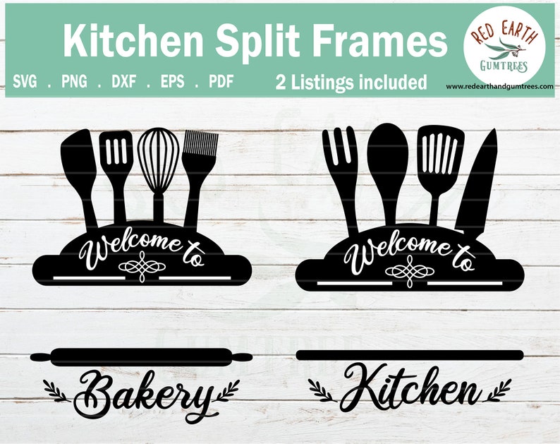 Download Welcome to kitchen split monogram frame svg welcome to ...