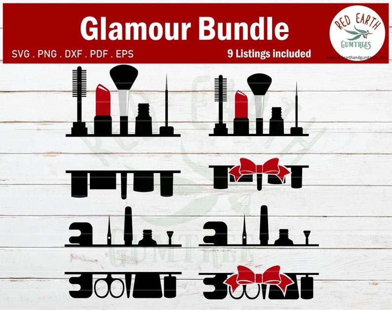 Download Makeup monogram frame bundle glamour monogram frames svg ...