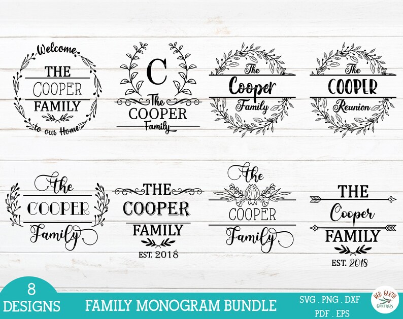 Download Family Monogram Frames Bundle Family Sign Making Decal Family Laurel Monogram Monogram Bundle Kitchen Rustic Farmhouse Svg Png Dxf Eps Clip Art Art Collectibles Shantived Com
