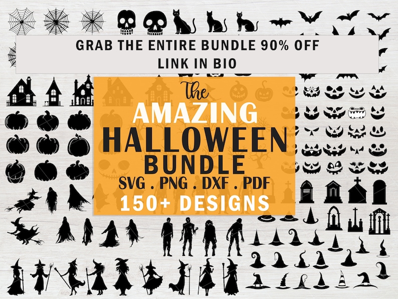 Witch Halloween bundle svg, witch silhouette svg,flying witch bundle svg, Halloween decor witch svg, witch silhouette decal bundle svg,broom image 2