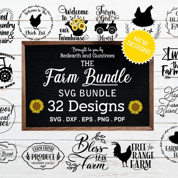 Farm sign making bundle svg,farmhouse svg,farm fresh eggs,tractor svg,farm quotes SVG, PNG, Eps, DXF,Pdf cricut,silhouette studio,cut file