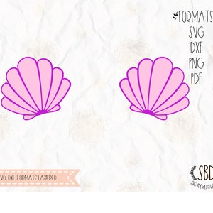 Download Mermaid tail clam shell SVG layered PNG DXF for cricut | Etsy
