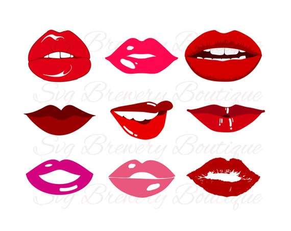 Download Lips kiss SVG layered PNG DXF for cricut silhouette | Etsy