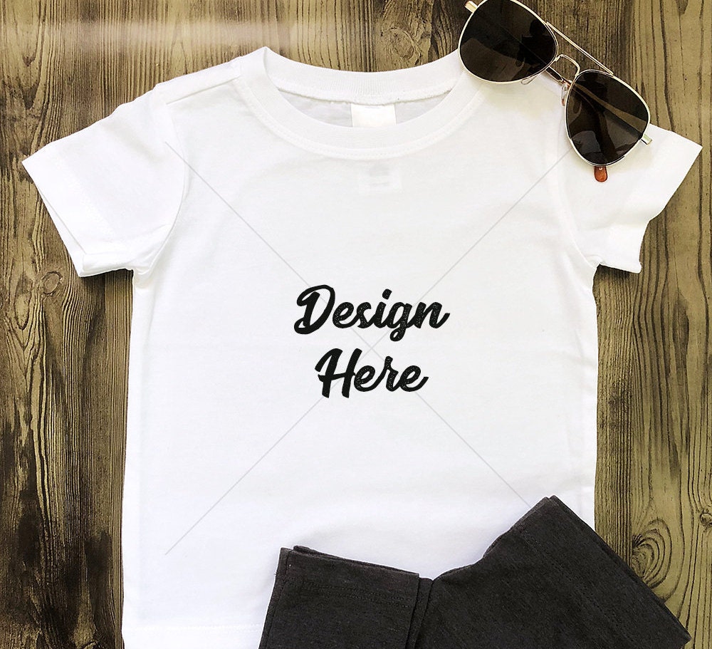 White T shirt mockup kids shirt mockup baby shirt mockup | Etsy