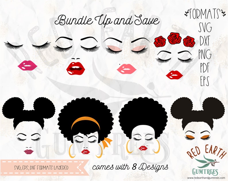 Download Lashes Pdf Lips Eyelashes Afro Hair Cut File T Shirt Design Svg Dxf Silhouette Studio Cricut Png Lips And Lashes Vinyl Decal Clip Art Art Collectibles