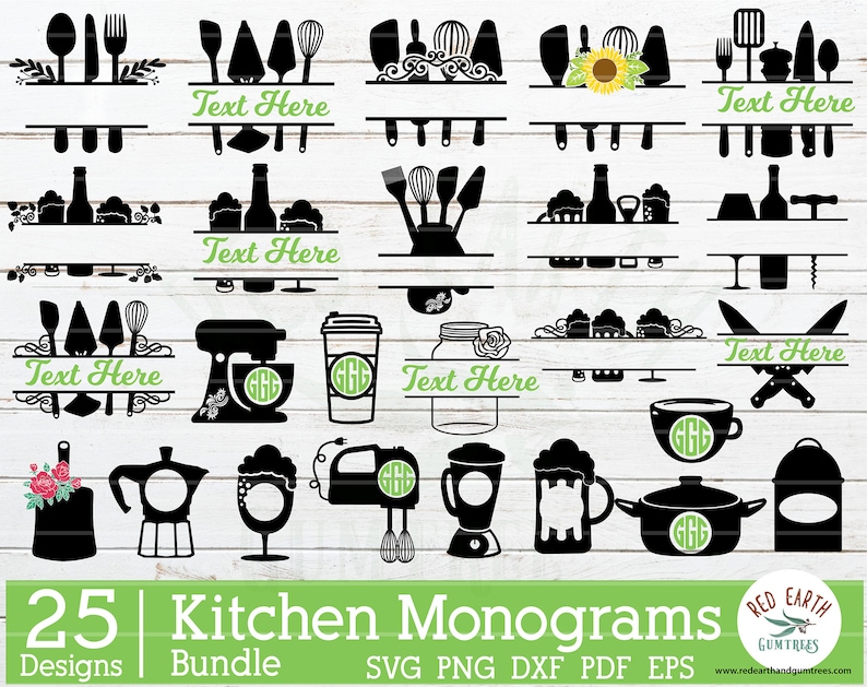 Download Art Collectibles Clip Art Png Kitchen Monogram Frames Bundle Svg Baking Monogram Bundle Wine Monogram Frame Beer Monogram Kitchen Decal Svg Svg Eps Dxf Pdf Cricut