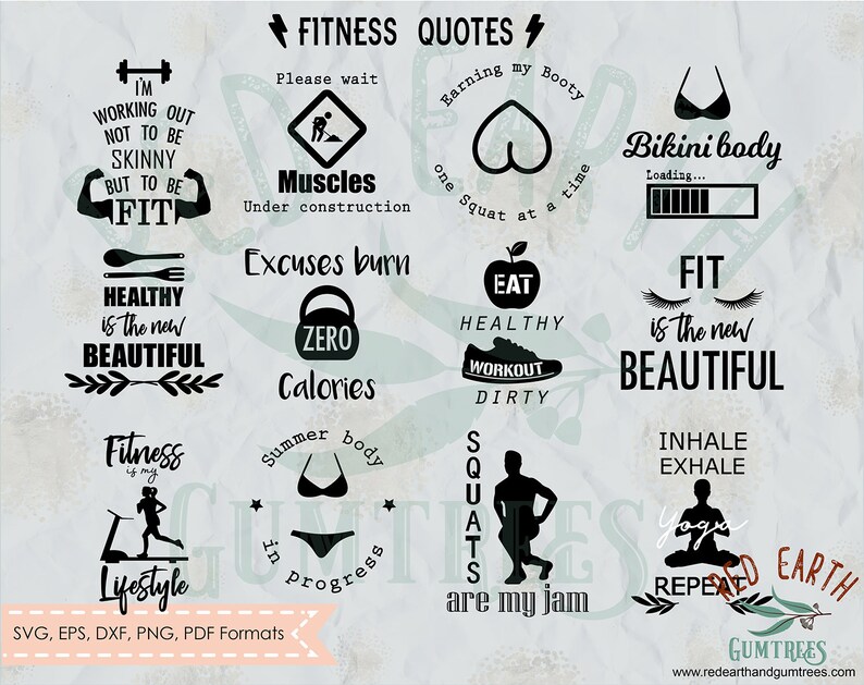 Download Gym quotes workout bundle fitness workout quotes SVG PNG ...