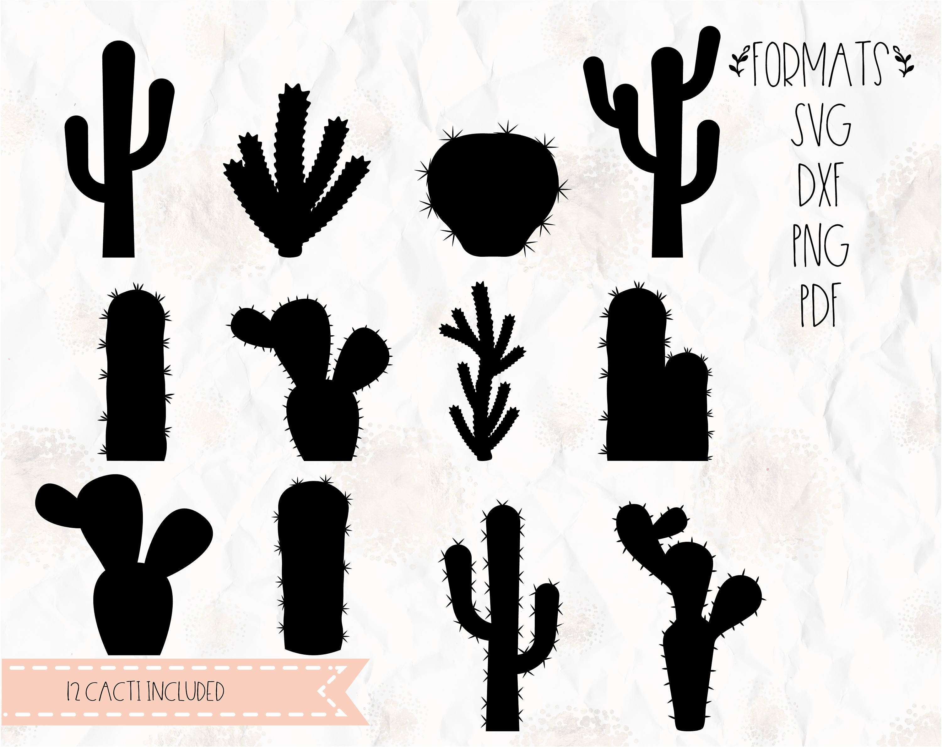 Download Cactus desert western succulent SVG PNG DXF for cricut | Etsy