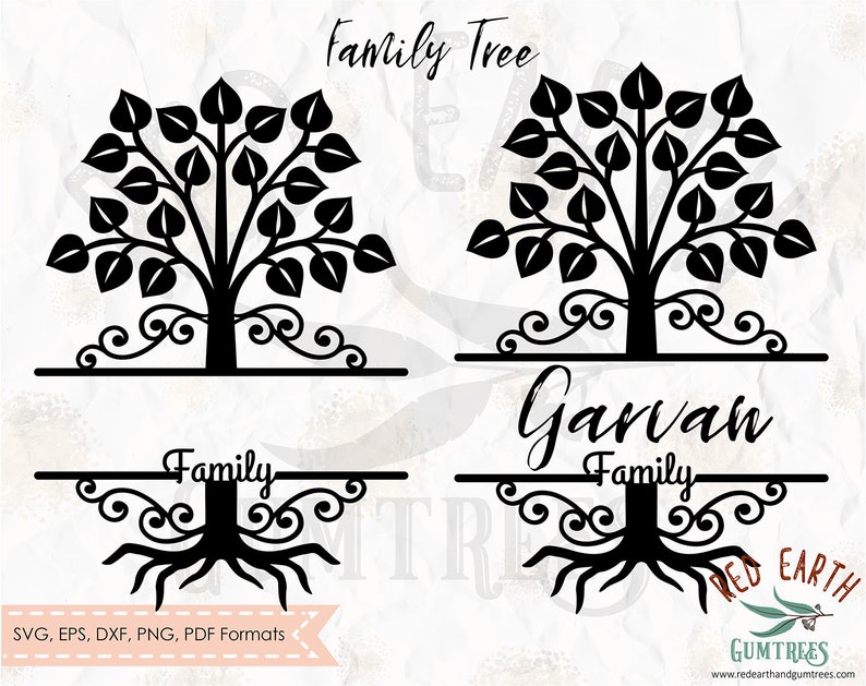 Download Family Tree split frame Family Tree monogram frame SVG PNG ...