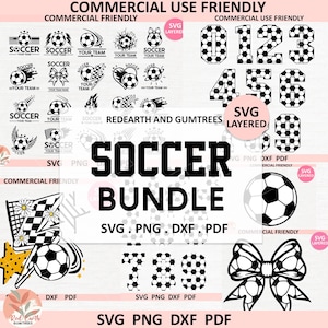 Voetbal SVG-bundel, voetbalteam logo bundel, voetbalnummers, voetbal monogram frames svg, retro voetbalteam T-shirt bundel, flirt voetbal