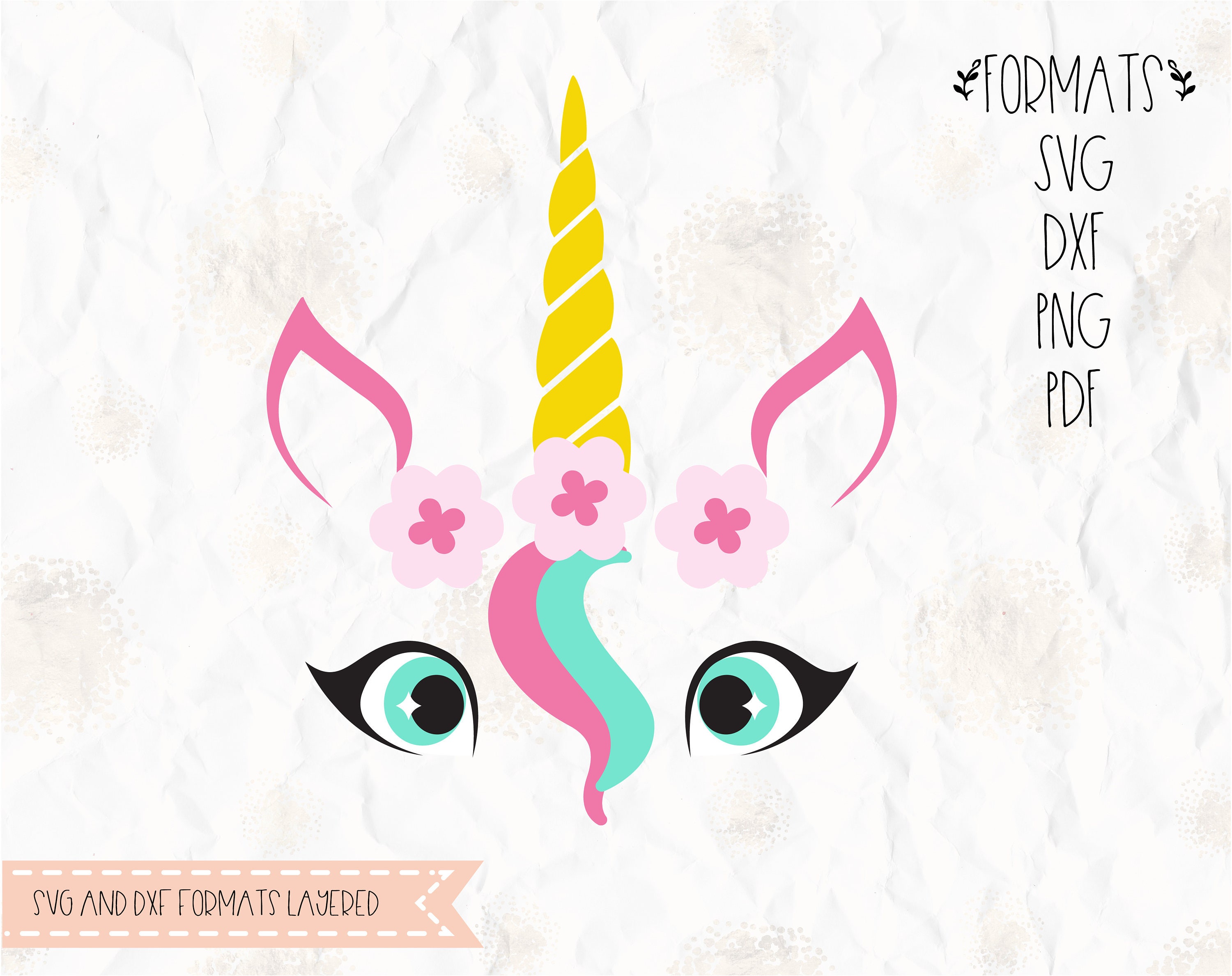 Download Unicorn Horn SVG layered PNG DXF Pdf for cricut | Etsy