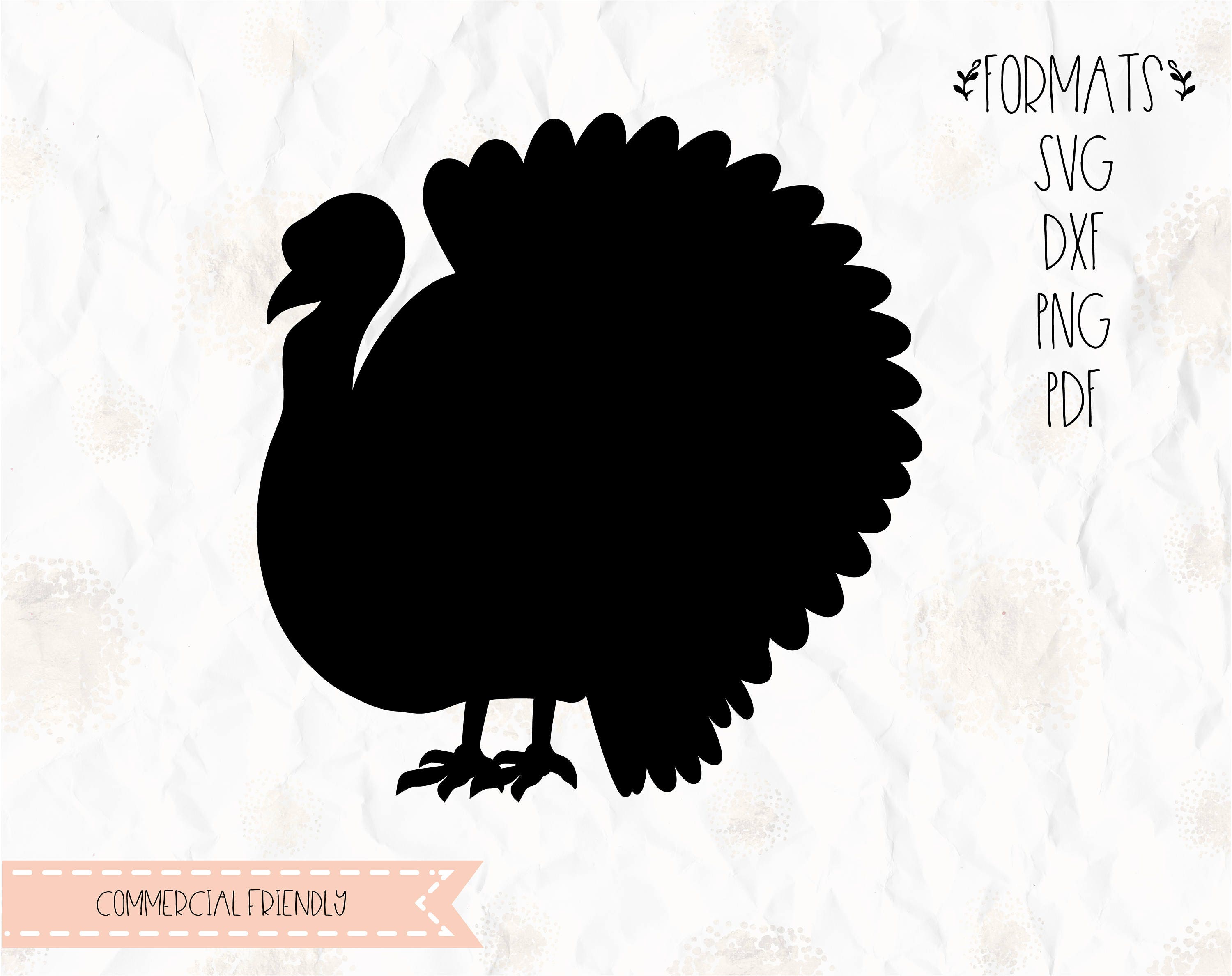 Download Turkey bird silhouette thanksgiving SVG PNG DXF Pdf | Etsy