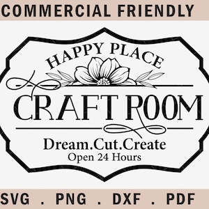 Craftroom Sign Making Decal, Craft Room Frame Decal Svg,craft Room Open ...