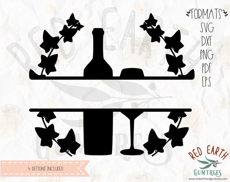 Download Clip Art Cutfile Silhouette Studio Wood Sign Cricut Vinyl Decal Svg Eps Png Dxf Wine Cooking Baking T Shirt Design Kitchen Split Monogram Art Collectibles