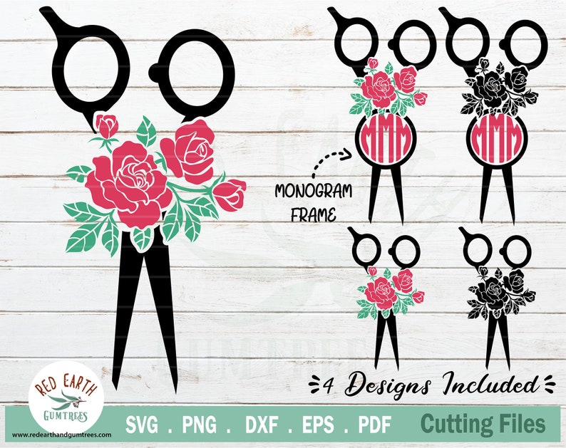 Clip Art Art Collectibles Eps Dxf Pdf Cricut Silhouette Floral Hairdresser Monogram Frame Svg Png Hairstylist Monogram Frame Svg Svg Barber Monogram Frame Svg