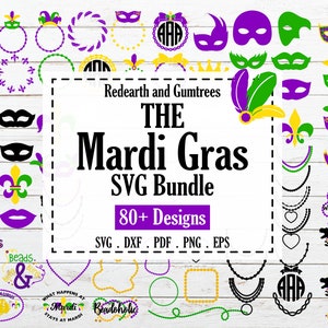 Mardi gras Bundle svg, Perlen svg, Karnevalmasken svg, Karneval svg, Karneval-Zitate SVG, PNG, Eps, DXF, Pdf Cricut, Silhouette Studio, Schnittdatei