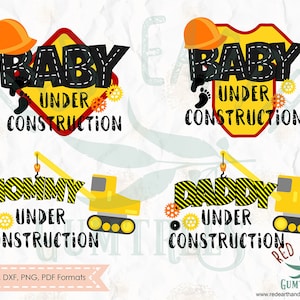 Bebé en construcción, mamá en construcción, papá SVG, PNG, DXF, Pdf, Eps cricut, estudio de silueta, archivo cortado, calcomanía de vinilo, diseño de camiseta