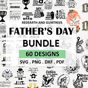 Paquete SVG del Día del Padre, Frases divertidas para papás en SVG, Diseño de camiseta para el mejor papá en formato PNG, SVG de padre para Cricut, Archivos de corte para la vida de papá, paquete de frases de papá pescador