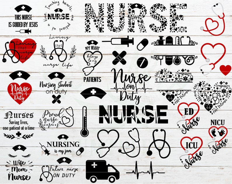 Download Nurse svg bundle nurse quotes and sayingheart stethoscope | Etsy