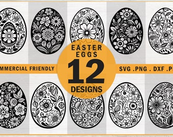 Floral easter eggs bundle svg,flower easter eggs bundle,Easter eggs mandala svg,easter egg stencil template svg,easter eggs coloring page