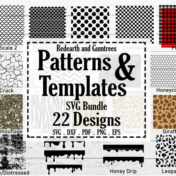 Patterns and templates bundle svg,plaid pattern svg, leopard pattern,distressed template svg,grunge SVG, PNG, Eps,DXF,Pdf cricut, silhouette