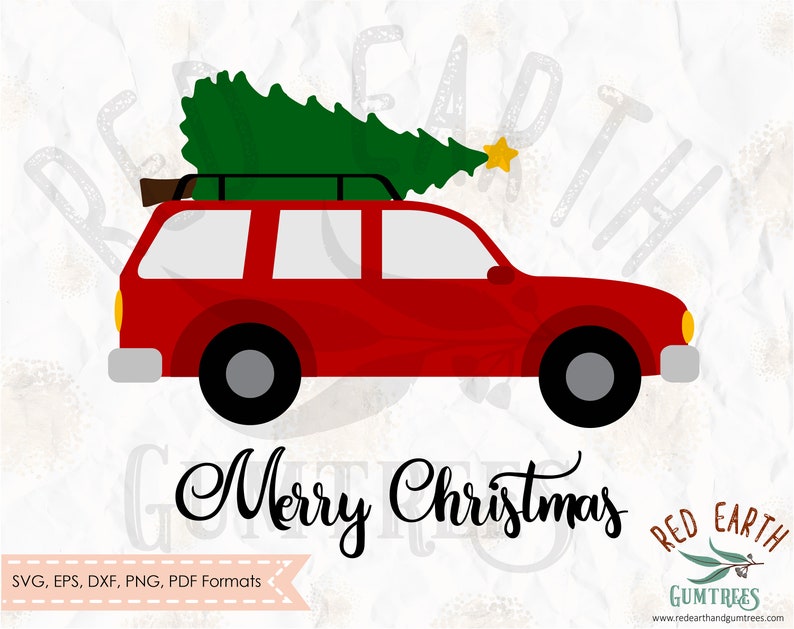 Download Christmas Car with Christmas tree SVG PNG DXF Eps Pdf | Etsy