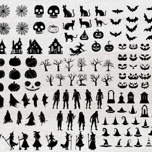 Witch Halloween bundle svg, witch silhouette svg,flying witch bundle svg, Halloween decor witch svg, witch silhouette decal bundle svg,broom image 3