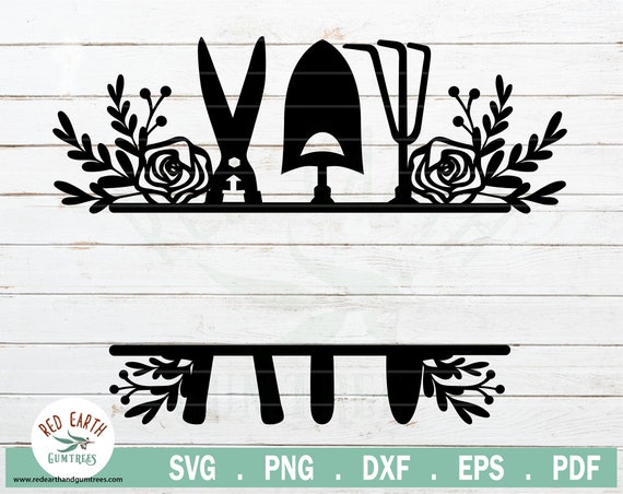 Download Garden Split Monogram Frame Svg Farm Decal Split Monogram Etsy