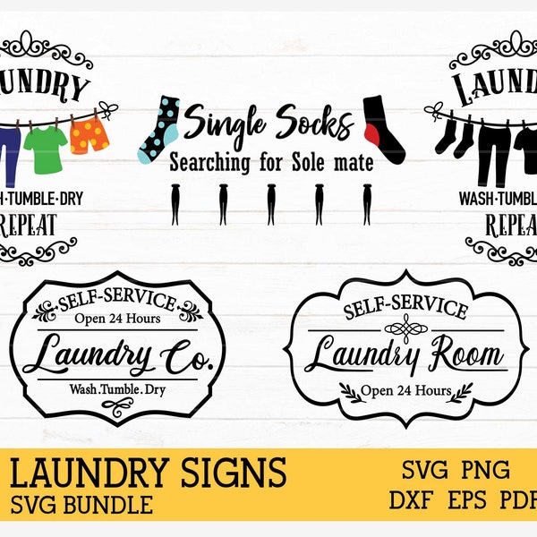 Laundry room sign making decal bundle svg, rustic farmhouse laundry wash room wall decal svg,washer room svg pdf,dxf cricut,silhouette cameo