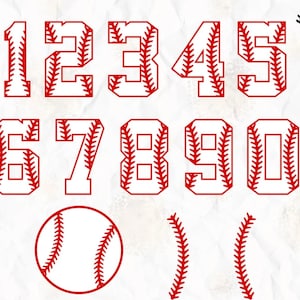 Baseball Bundle Svg,baseball Stitch Svg,baseball Numbers,baseball ...