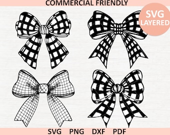 Checkered Coquette Bow svg bundle, Retro coquette bow sublimation checkered Coquette Ribbon svg,Checkered Bow Tie,Digital Instant Download