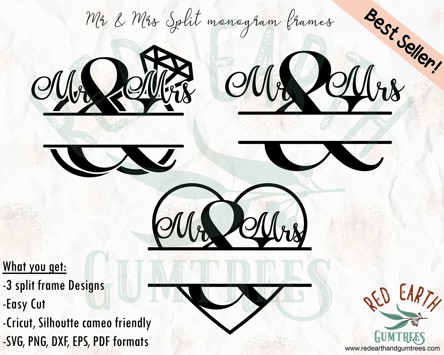 Download Mr And Mrs Svg Wedding Sign Decal Mr And Mrs Split Monogram Etsy