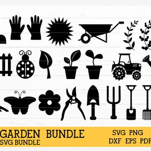 Garden bundle, farm bundle, tractor, ladybug, laurel SVG,PNG,DXF,Eps,Pdf for cricut, silhouette studio, cut file, vinyl decal,t shirt design