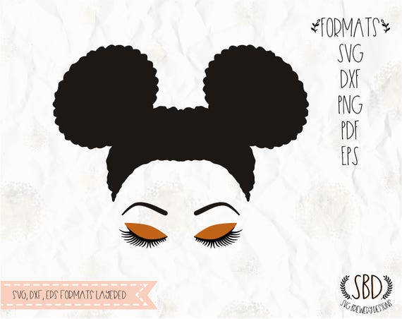 Download Afro hair hair Lashes eyelashes lips SVG layered PNG | Etsy