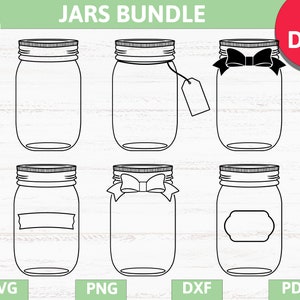 Hand Drawn Mason Jar SVG File, Drawn clipart, Cutting File, Cut File, mason  jar 