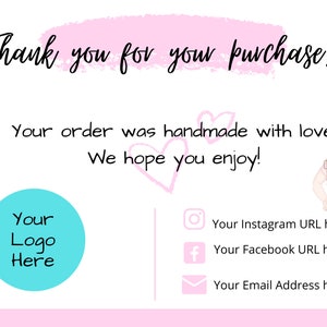 Thank You Card Template - Small Business Thank You Card Template - Thank You Card Canva