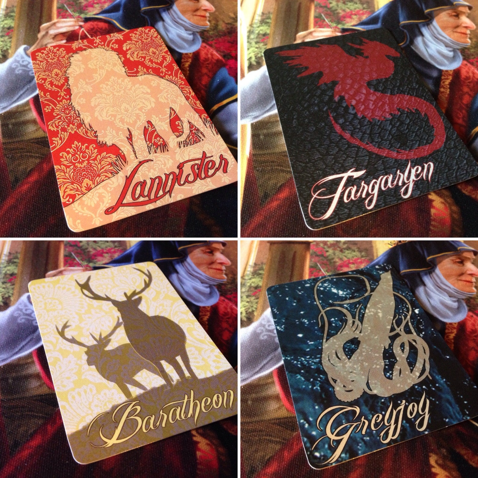 8x Great Banners of Westeros house card set Etsy