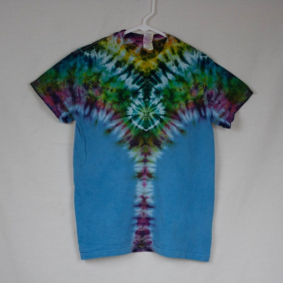 Men S Small Blue Dip Dye Rainbow Tie Dye T Shirt