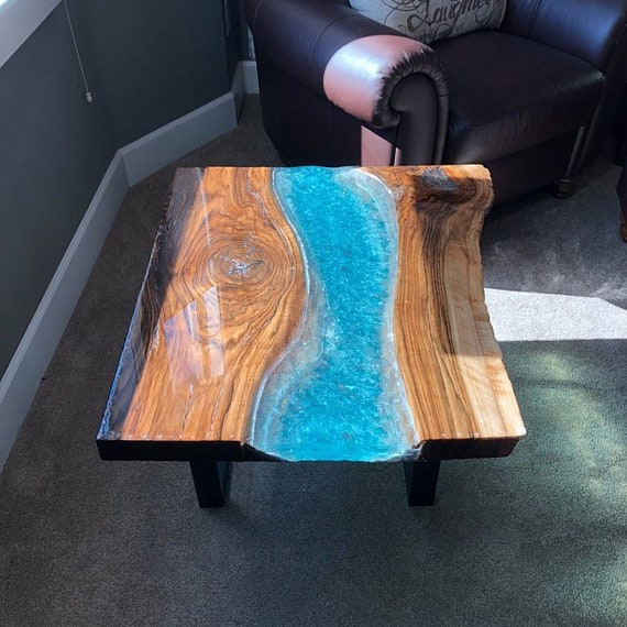 Live Edge Epoxy River Coffee Table Slab Wood Custom Order 
