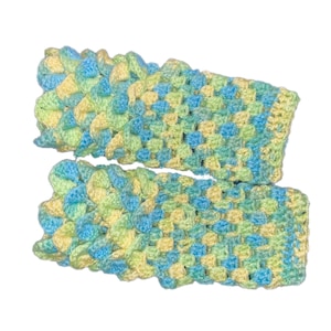 Handmade Crochet Dragon scale Fingerless Gloves