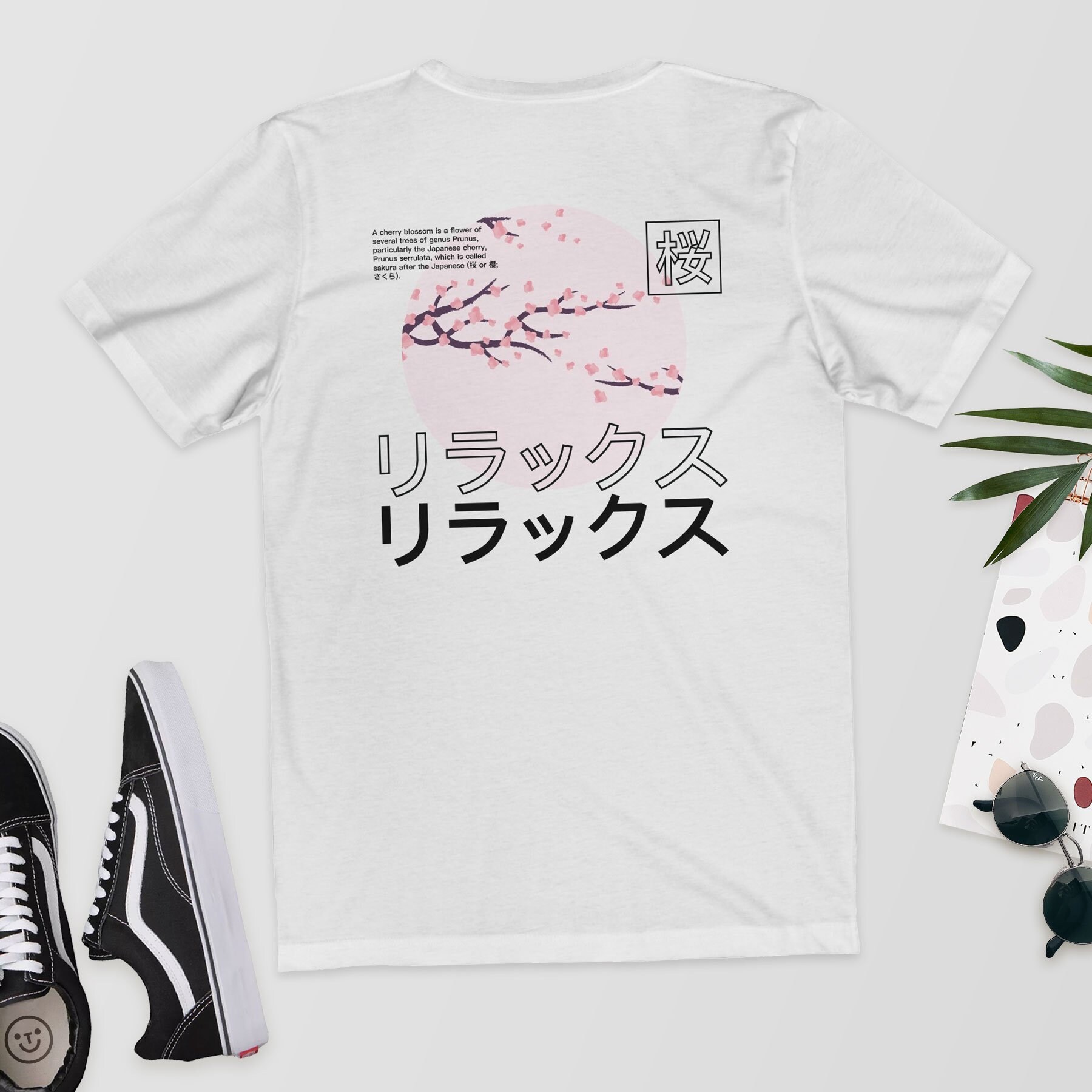 Japanese Blossom Sakura BACK PRINT T 