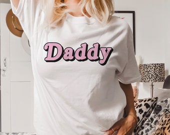 Daddy T-Shirt, Baby Pink, Yes Daddy, Tee Shirt,Tumblr,Tshirt,Pastel,Pale,Grunge,Aesthetic,Gay, Daddy Shirt, Gay Shirt, Sugar Daddy