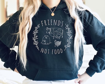 KALE HOODIE Sweatshirt sweater hooded Black Vegetarian Organic Birthday Gift Tee 