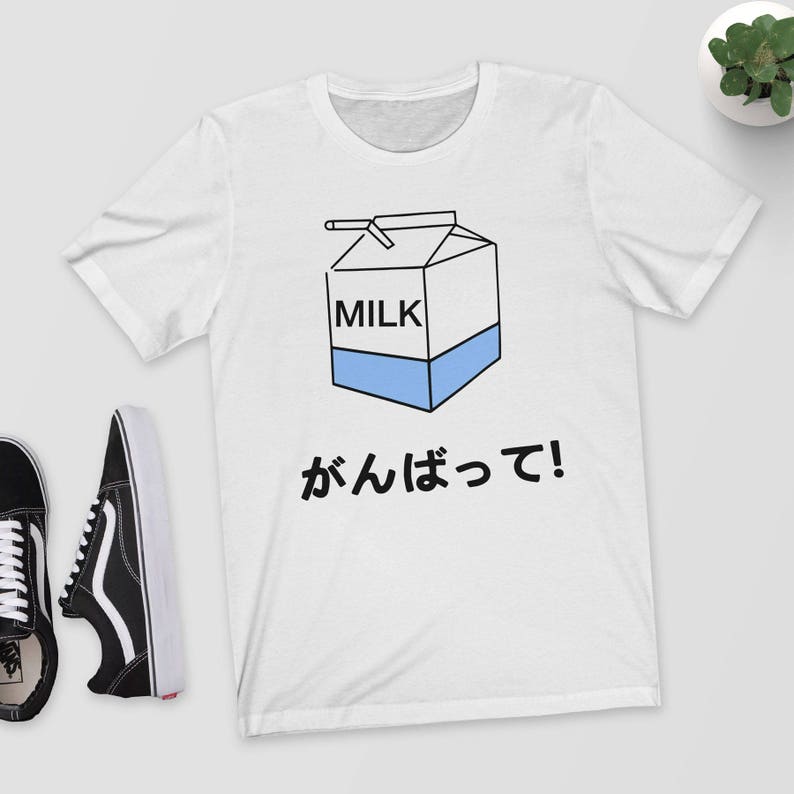 Japanese Milk T Shirt Cute Anime Tee Tumblr Aesthetic Etsy