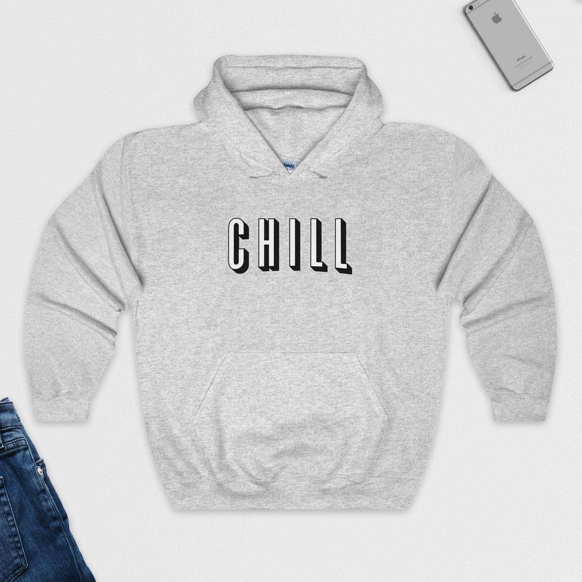 Chill Hoodie Unisex Parody Hoody S M L XL Multiple Colours Etsy UK
