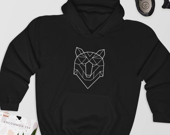 wolf head hoodie