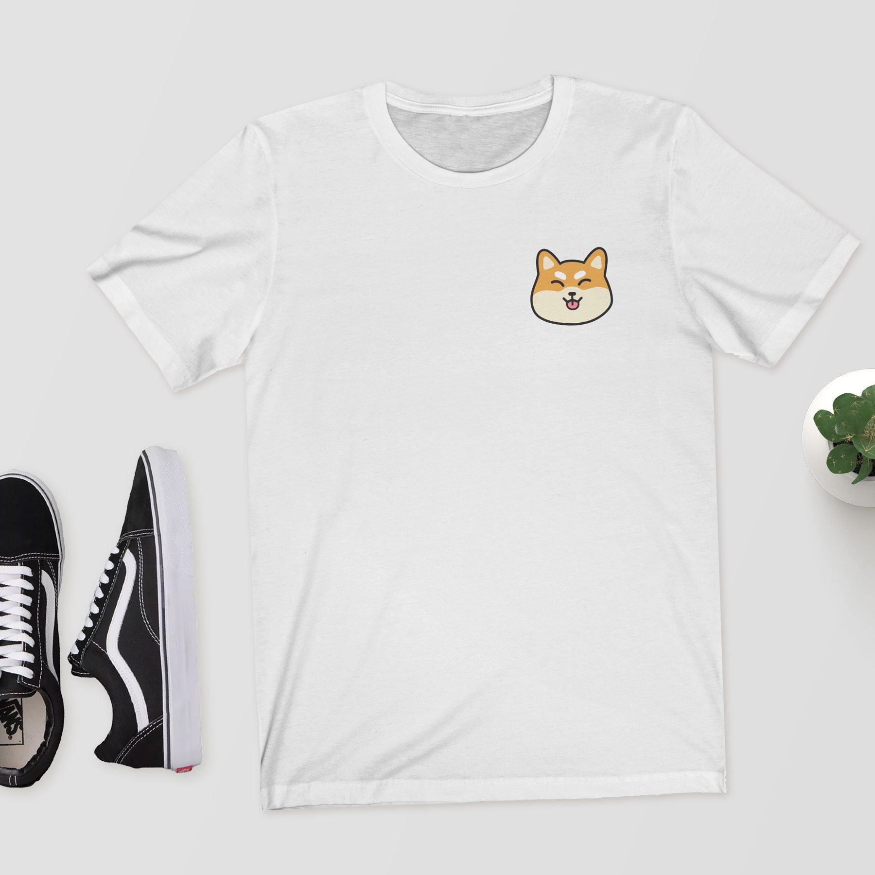 shiba inu pocket shirt