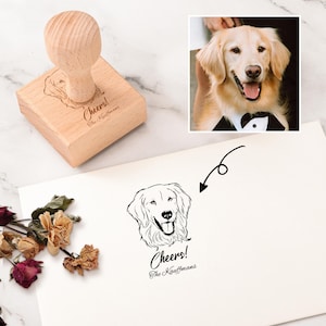 Timbro personalizzato per animali domestici, timbro per cani, timbro con ritratto di animali domestici, timbro per tovaglioli per matrimoni, regalo per amanti degli animali domestici, regalo commemorativo per animali domestici