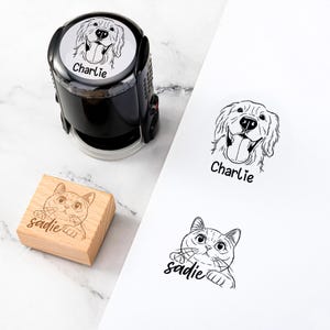 Custom Pet Portrait Stamp, Personalized Pet Stamp, Animal Stamp, Dog Stamp, Pet Memorial Gift, Pet Gift, Hand-Drawn Pet Portrait